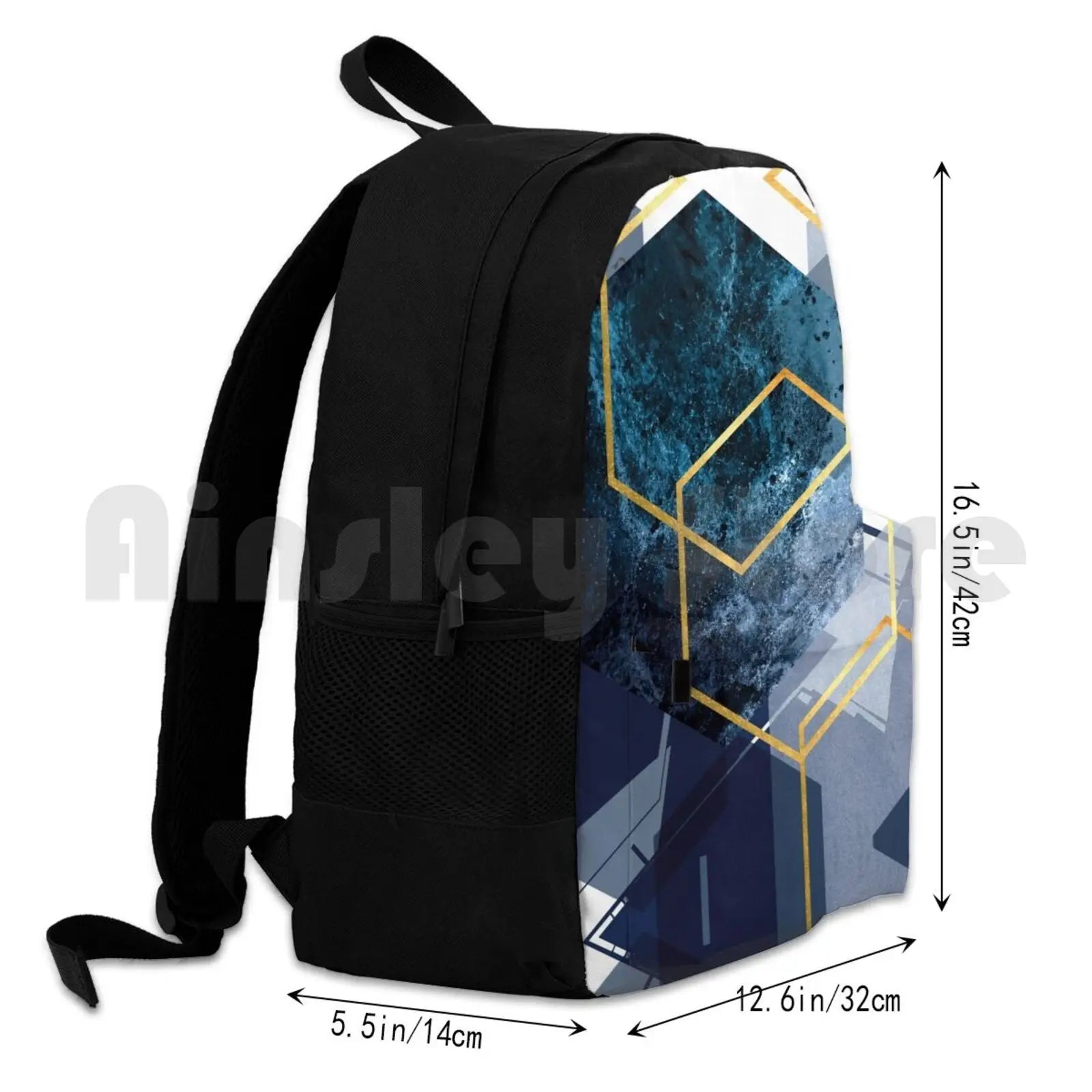 Abstract Landscape Outdoor Hiking Backpack Waterproof Camping Travel