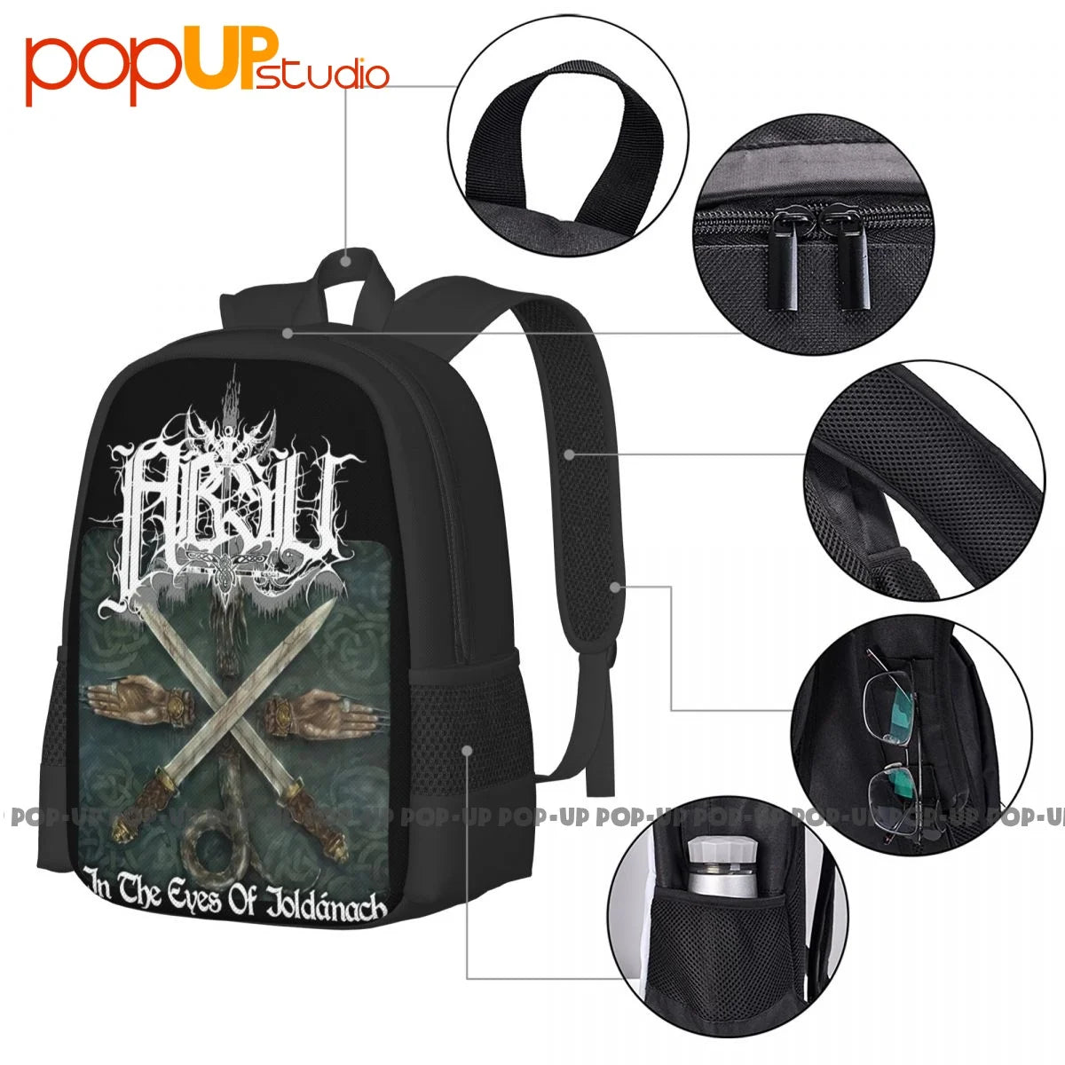 Absu The Eyes Of Ioldanach Backpack Large Capacity Personalised