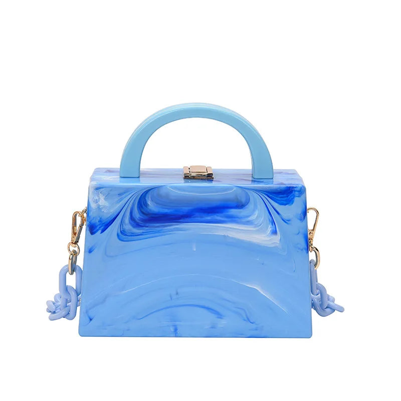 Acrylic Chain Buckle Women Party Clutch Evening Bag And Purse