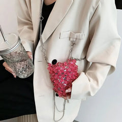 Acrylic Small Handbags for Women Shoulder Evening Bag Crossbody Chain