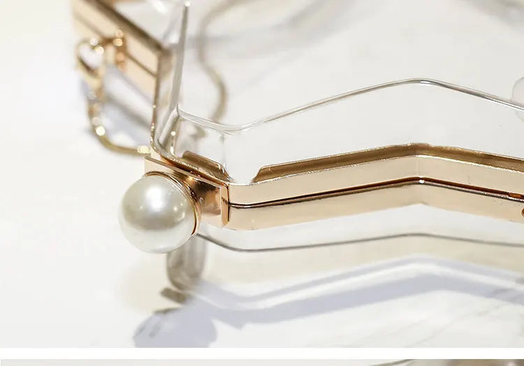 Acrylic Star Shape Clutch Shoulder Bag Evening Crossbody Purse