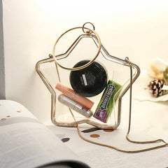 Acrylic Star Shape Clutch Shoulder Bag Evening Crossbody Purse