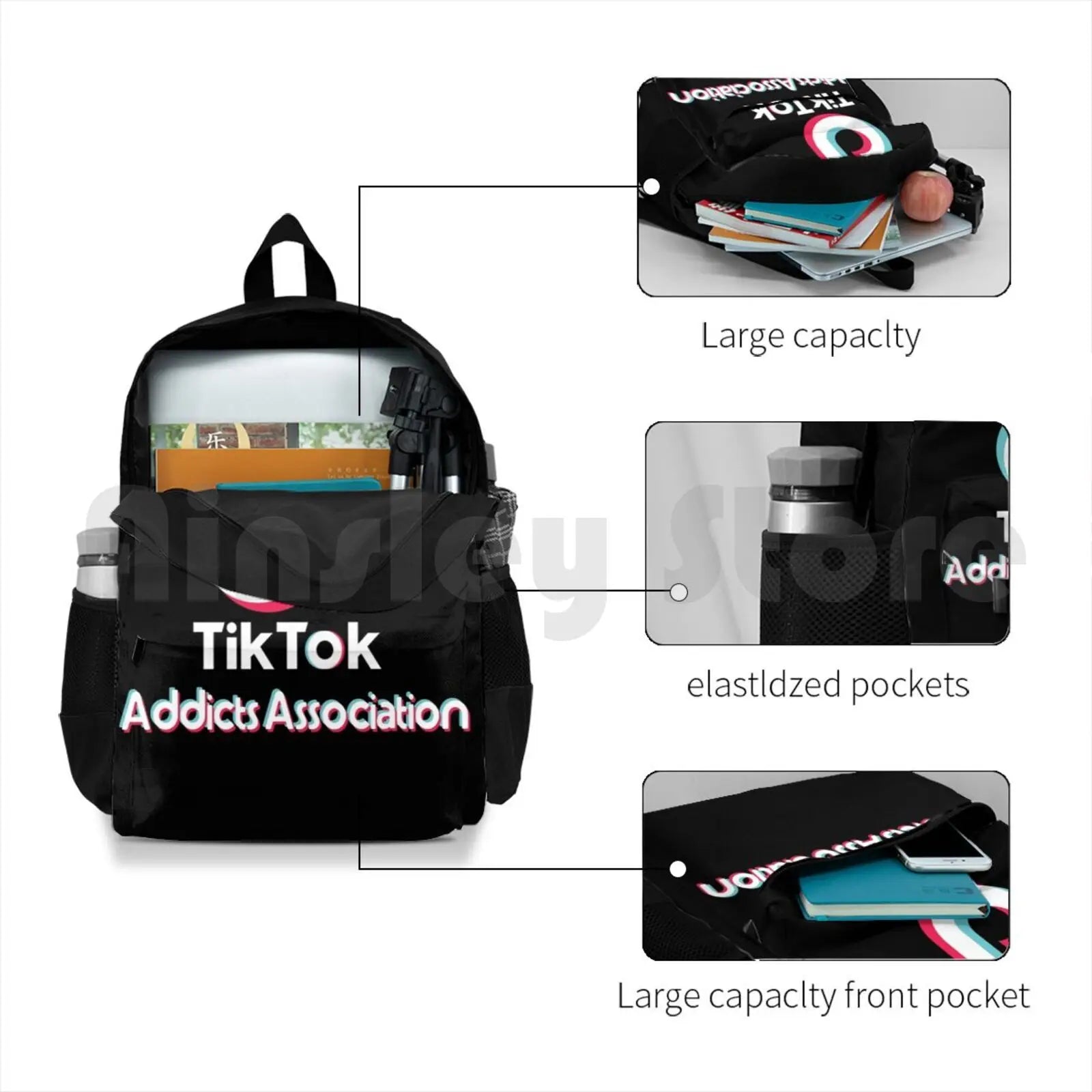 Addicts Association Outdoor Hiking Backpack Funny