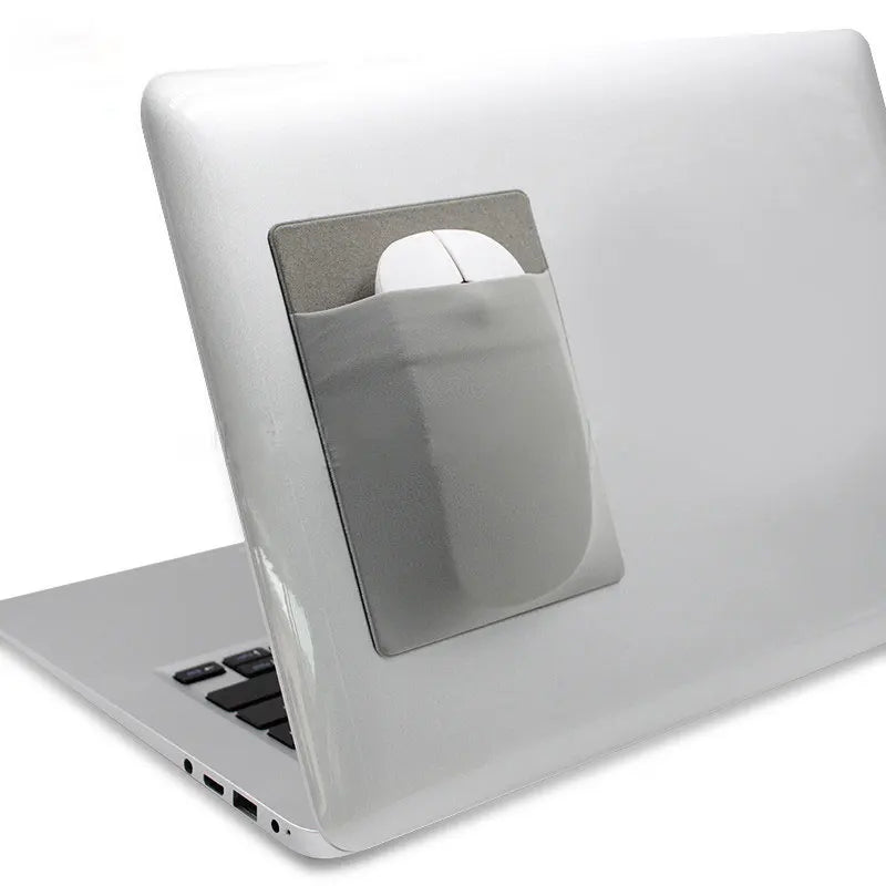 Adhesive Laptop Back Storage Bag Multi-Pocket Organizer