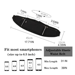 Adjustable Running Pouch Waist Bag Phone Holder Fanny Pack for Unisex