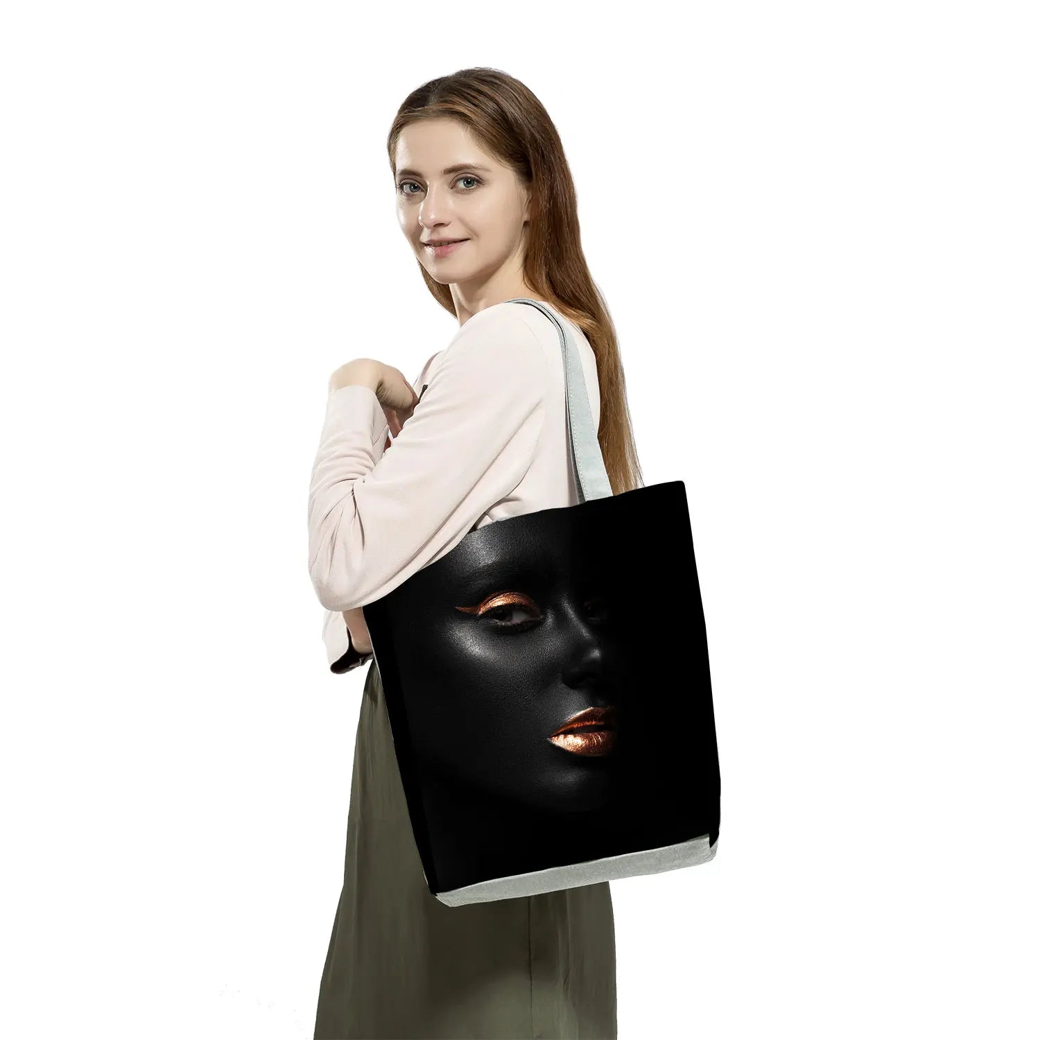 African Art Women Handbags Tote High Capacity Shoulder Shopping Bags
