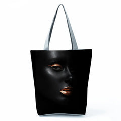 African Art Women Handbags Tote High Capacity Shoulder Shopping Bags