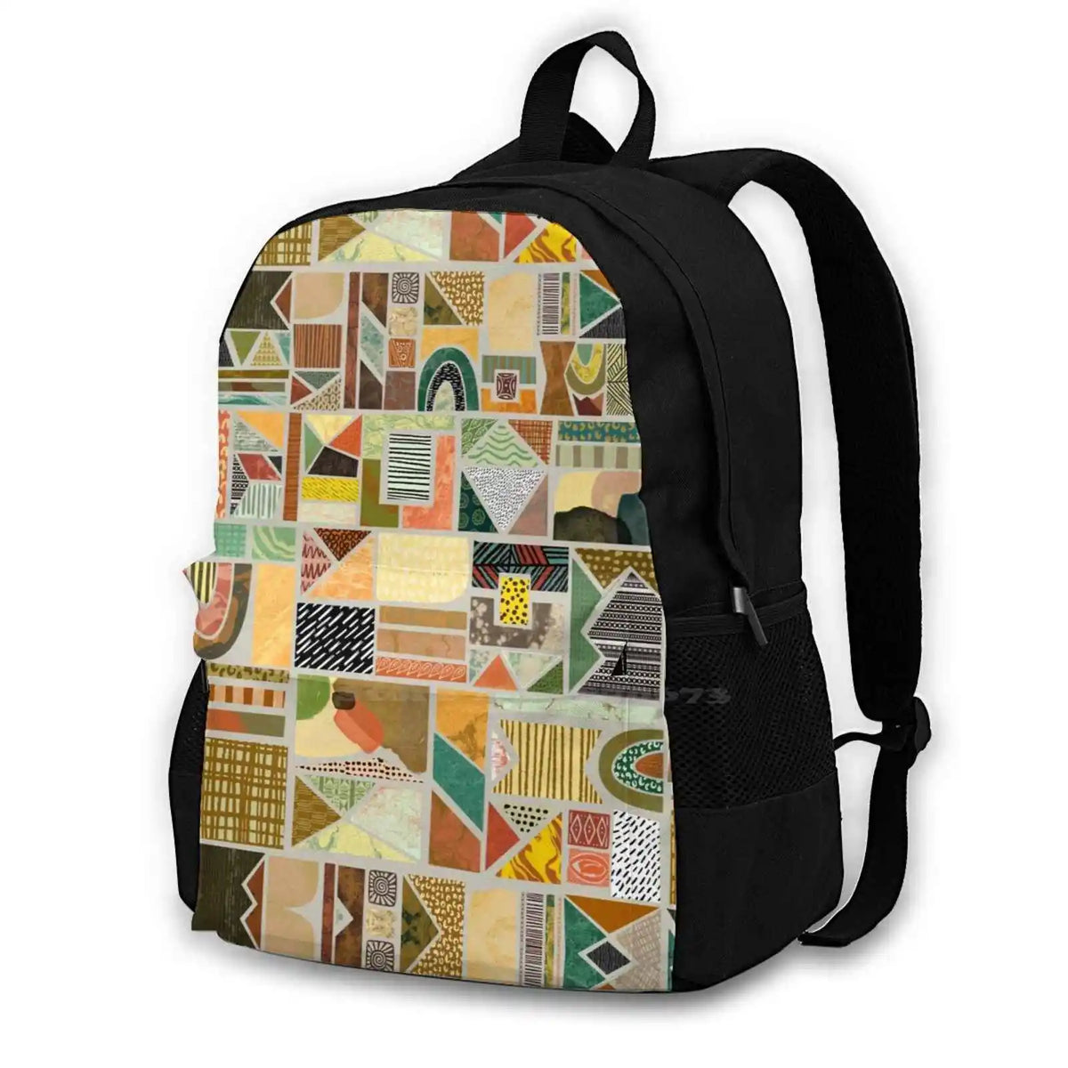 Afrika Art School Bag Backpack Laptop 15 Inch Abstract Marble Concrete