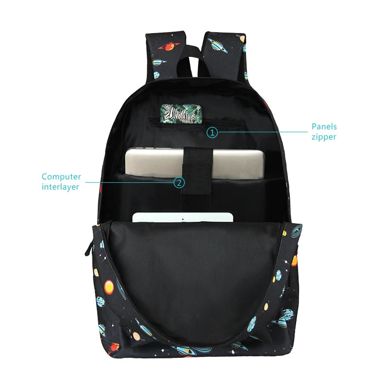 Afro Boy Backpack for Teenager Boys Daypack School Bags Brown Rucksack