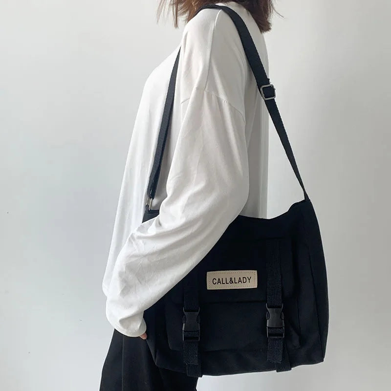 Japanese Style Crossbody Bag Waterproof School Bag