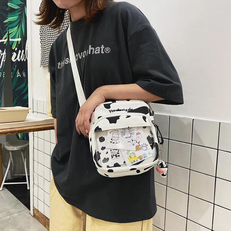 Cow Print Crossbody Bag Women's Shoulder Phone Purse