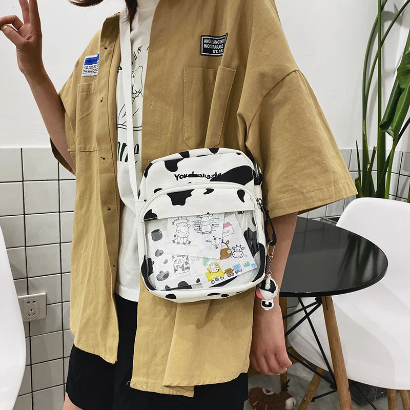 Cow Print Crossbody Bag Women's Shoulder Phone Purse