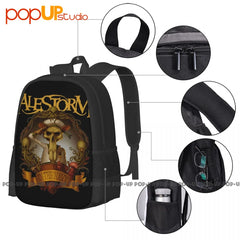 Alestorm Metal Band Backpack Large Capacity Portable 3D Printing Travel Bag