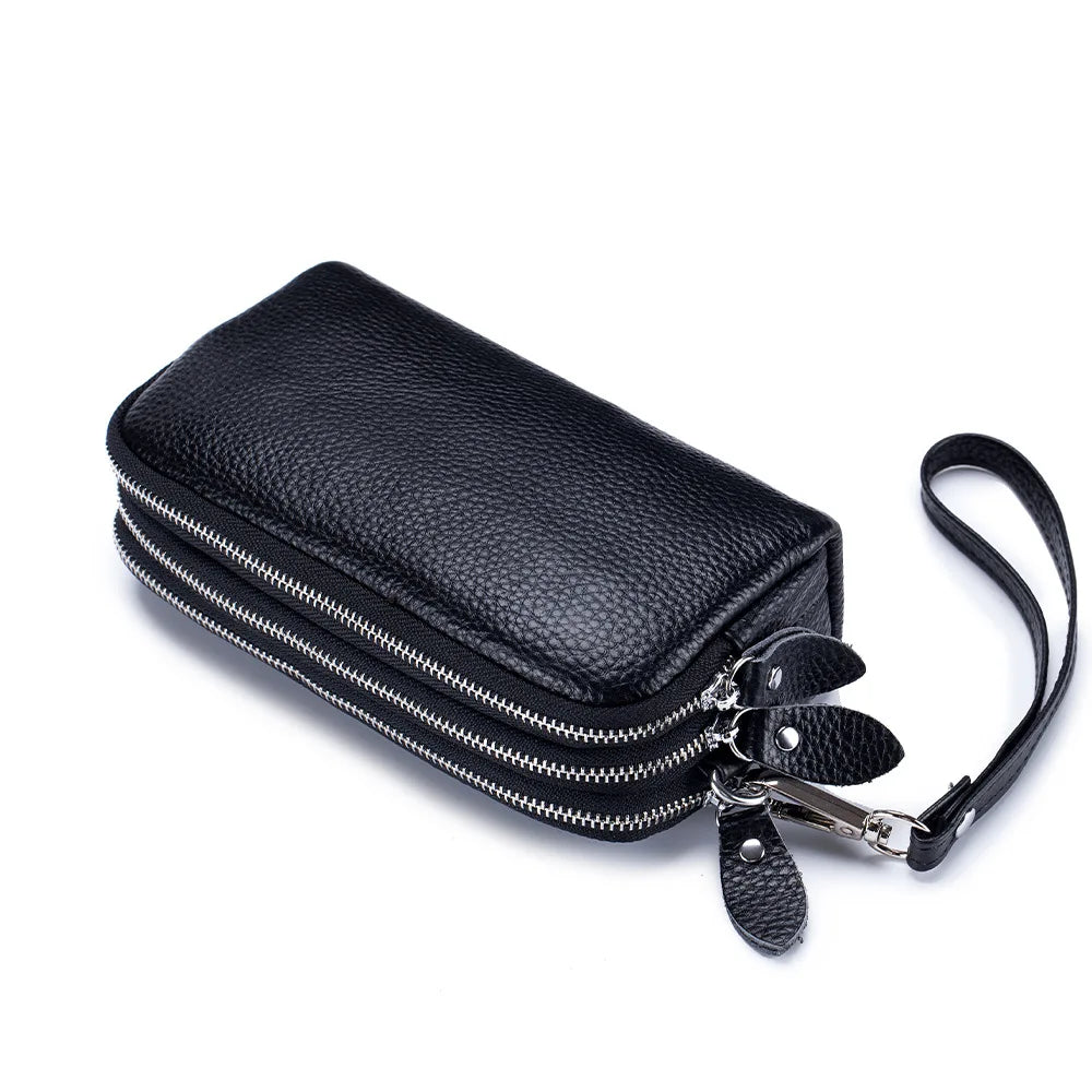First Layer Cowhide Women's Clutch Bag Leather Wallet
