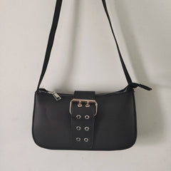 Vintage Women Buckle Shoulder Bag Ladies PU Leather Handbag