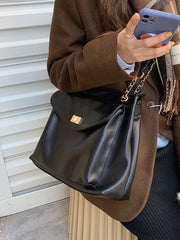 Women's Large Capacity Soft PU Leather Shoulder Bag