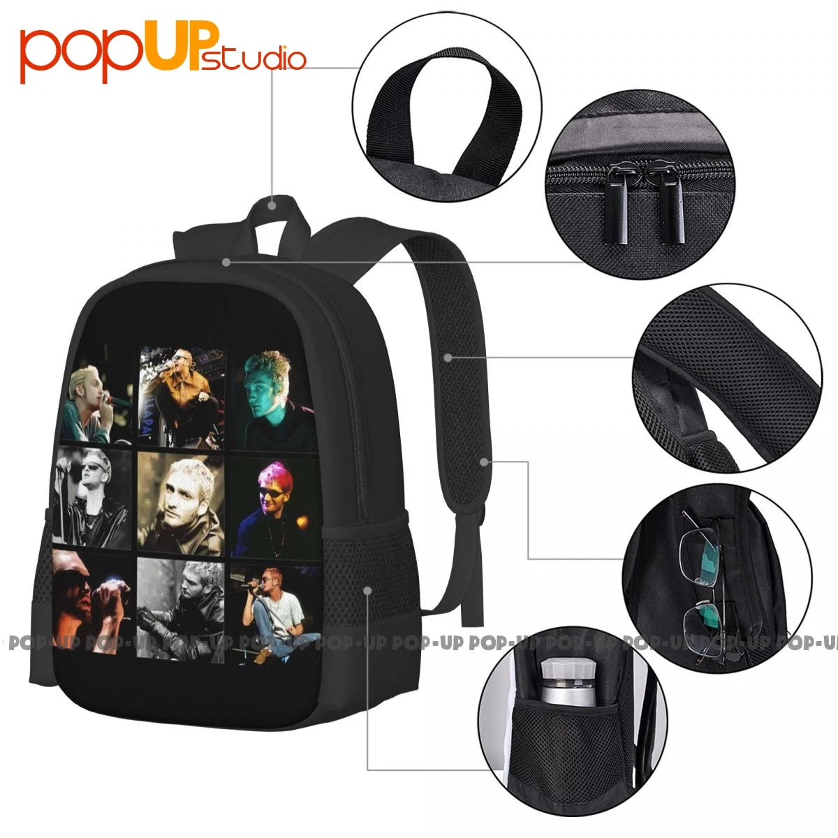 Alice In Chains Layne Staley Backpack Large Capacity Bookbag