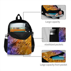 Amber Abstract Travel Laptop Bagpack Bags