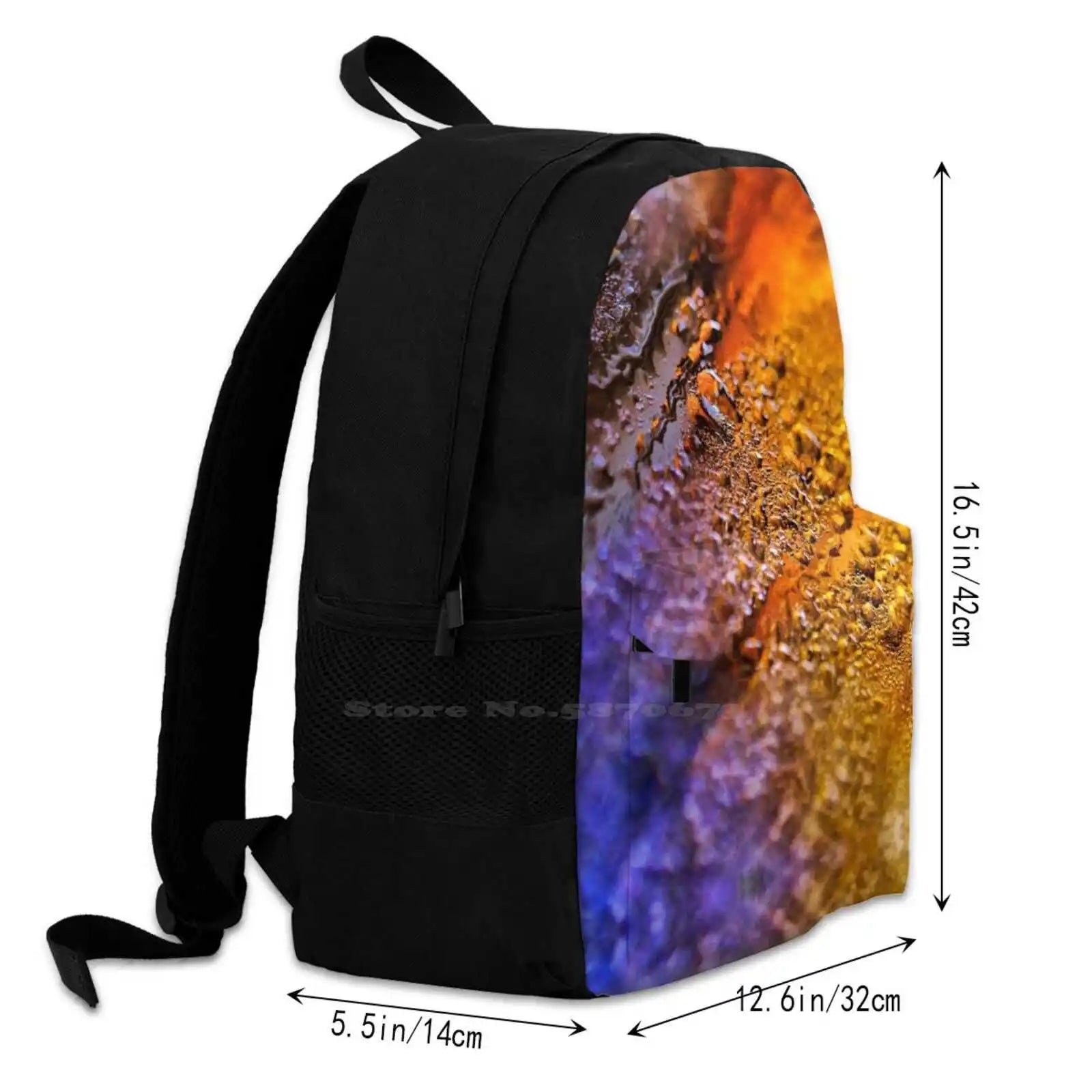 Amber Abstract Travel Laptop Bagpack Bags