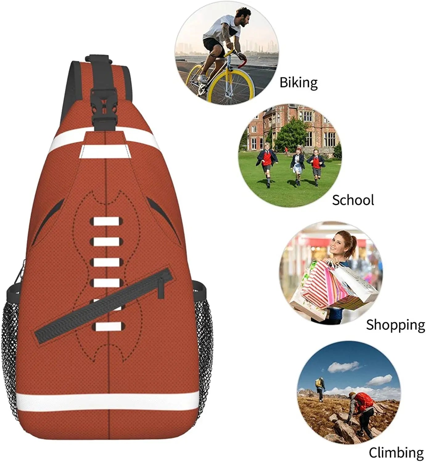 American Football Sling Bag Chest Bag