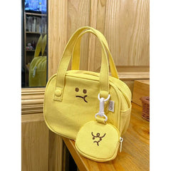 Angry Toast Japanese Women Canvas Bag Wallet Small Bag