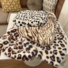 Leopard Cow Pattern Tote Bag for Women, Retro Handbag, Large Capacity