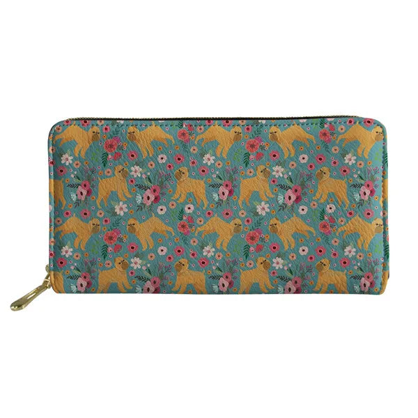 3D Floral Paint Women's Long Wallet