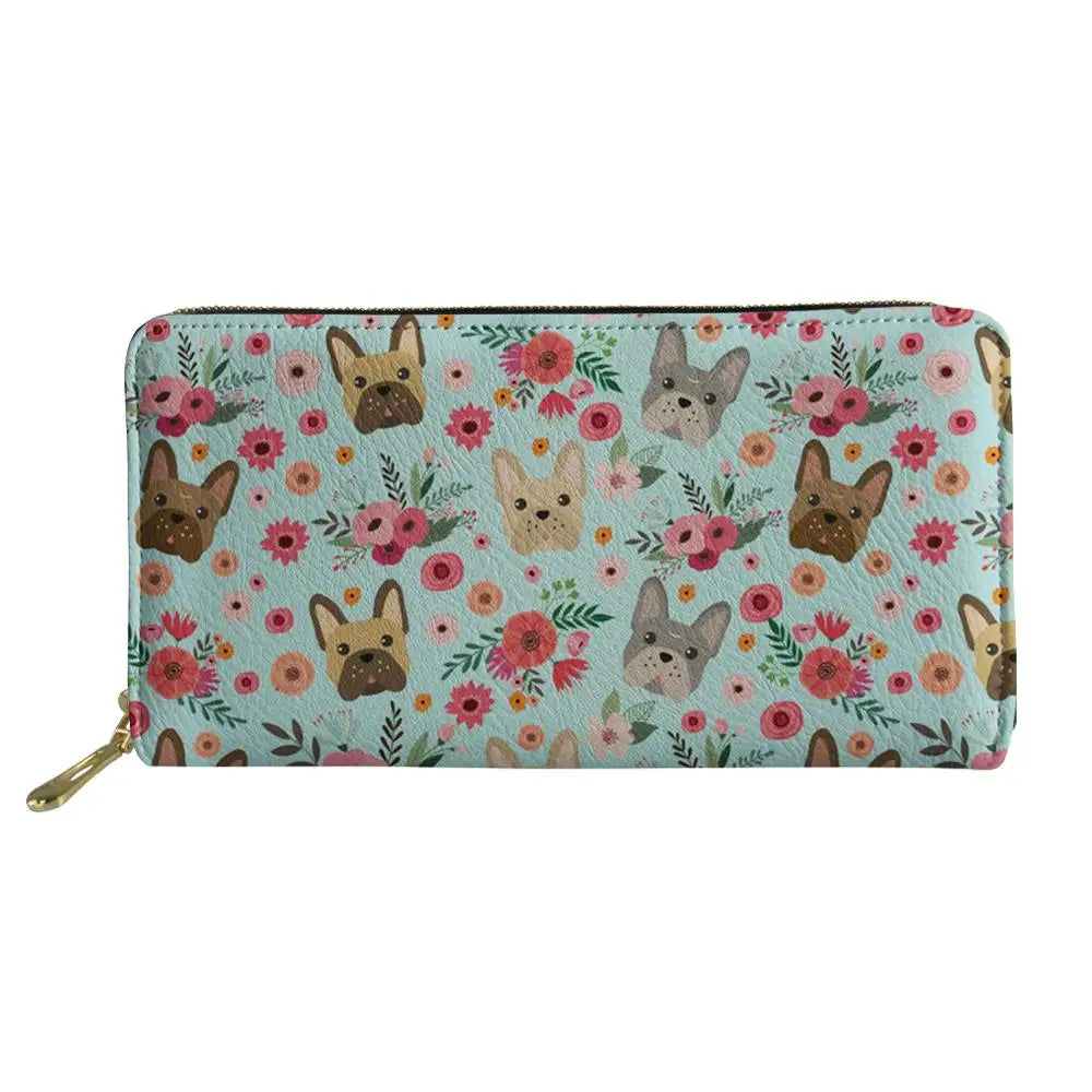 3D Floral Paint Women's Long Wallet