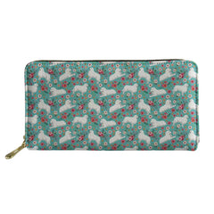 3D Floral Paint Women's Long Wallet