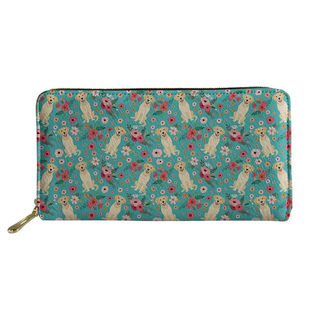 3D Floral Paint Women's Long Wallet