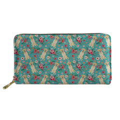 3D Floral Paint Women's Long Wallet