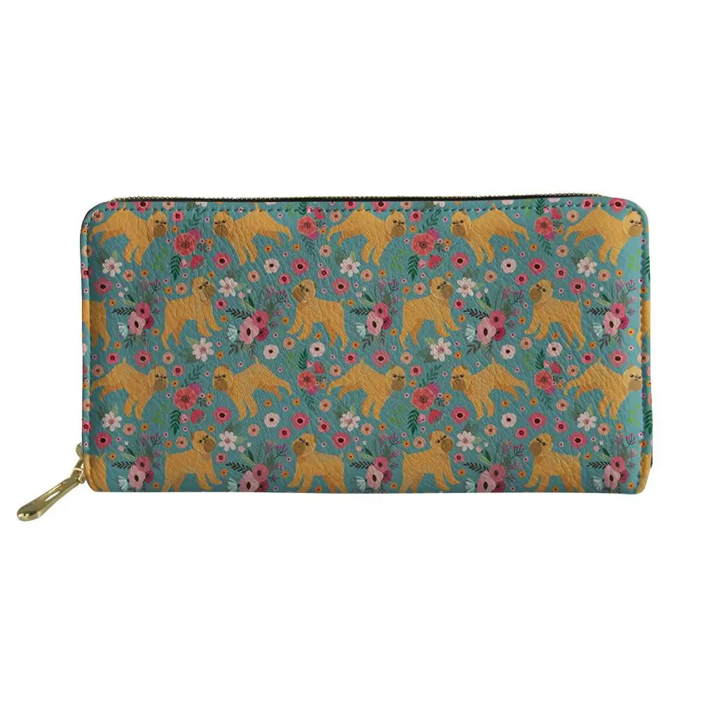 3D Floral Paint Women's Long Wallet