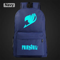 Anime Light Luminous Cartoon Fairy Tail School Bag Women Men Backpack