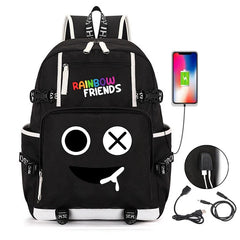Anime Cosplay Rainbow Backpack Student School Shoulder Bags Teentage Travel Ruck