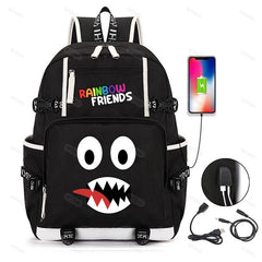 Anime Cosplay Rainbow Backpack Student School Shoulder Bags Teentage Travel Ruck