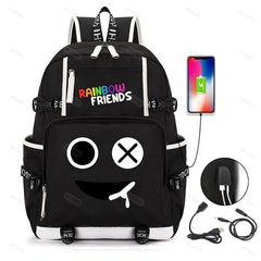 Anime Cosplay Rainbow Backpack Student School Shoulder Bags Teentage Travel Ruck