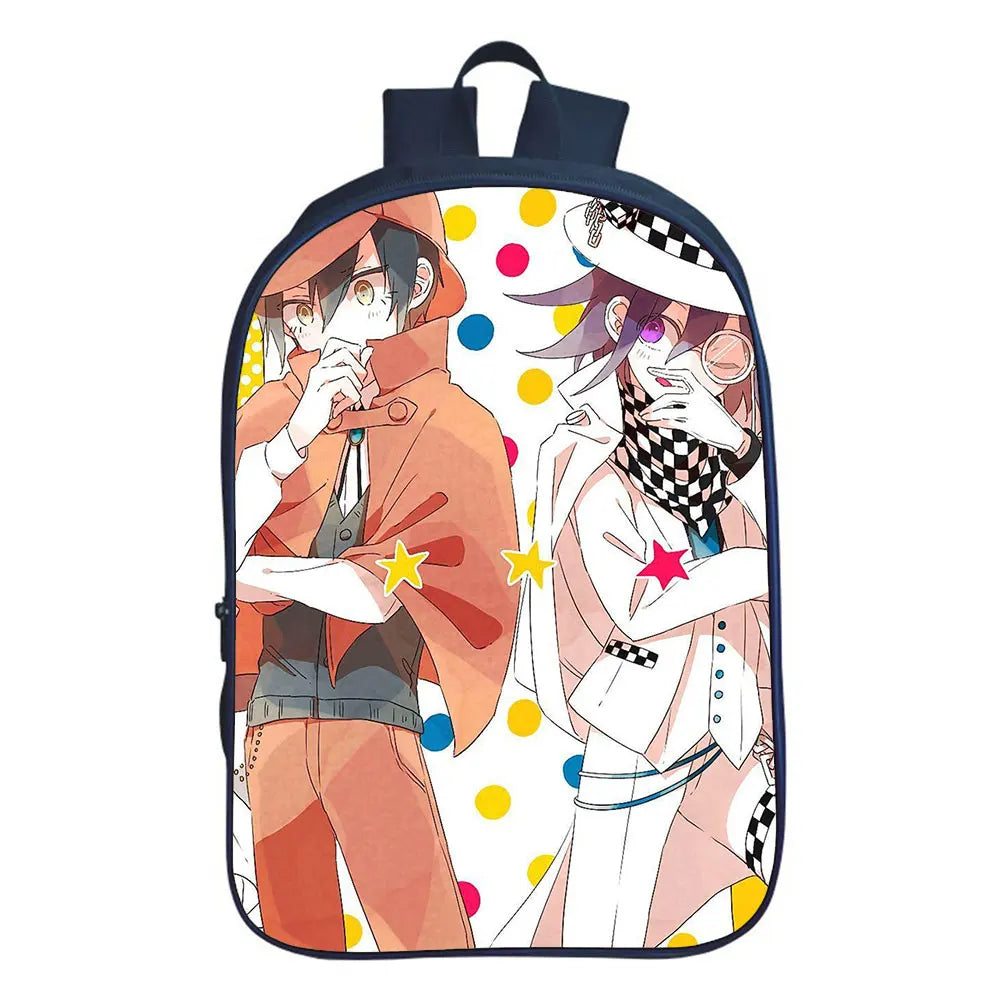 Danganronpa Backpack Monokuma School Bag Bear Pattern Student Travel Knapsack