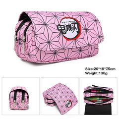 Demon Slayer Tanjirou Zipper Stationery Bag Wallet School Gift