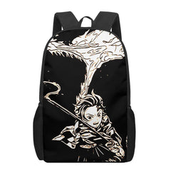 Demon Slayer Tanjirou Print School Backpack for Kids