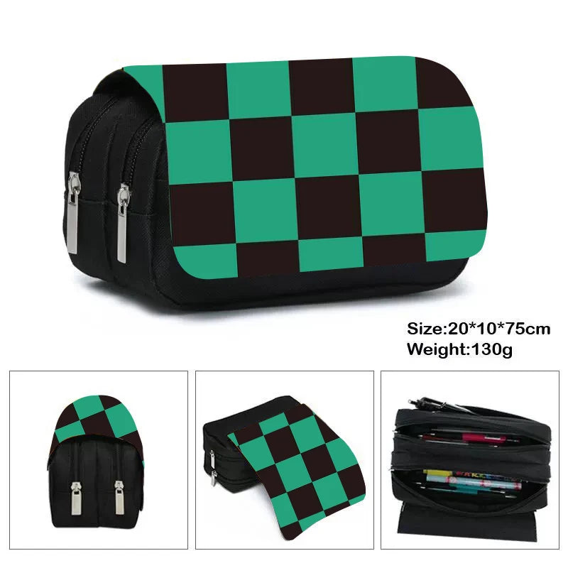 Anime Demon Slayer Kimetsu No Yaiba Zipper Pencil Case Makeup Bag