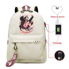 Demon Slayer Eco Bag Student Backpack Kpop Style