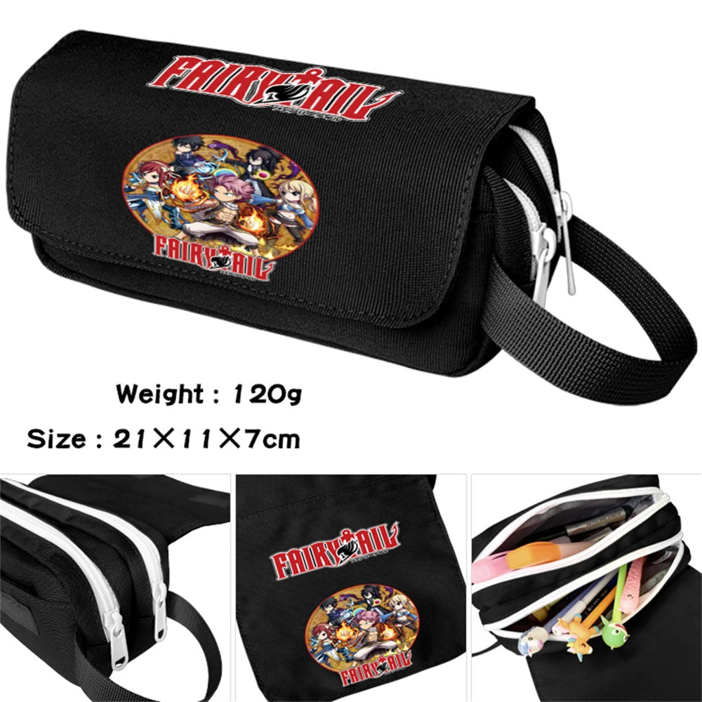 Anime Fairy Tail Cartoon Waterproof Pencil Case Zipper Cosmetic Bag