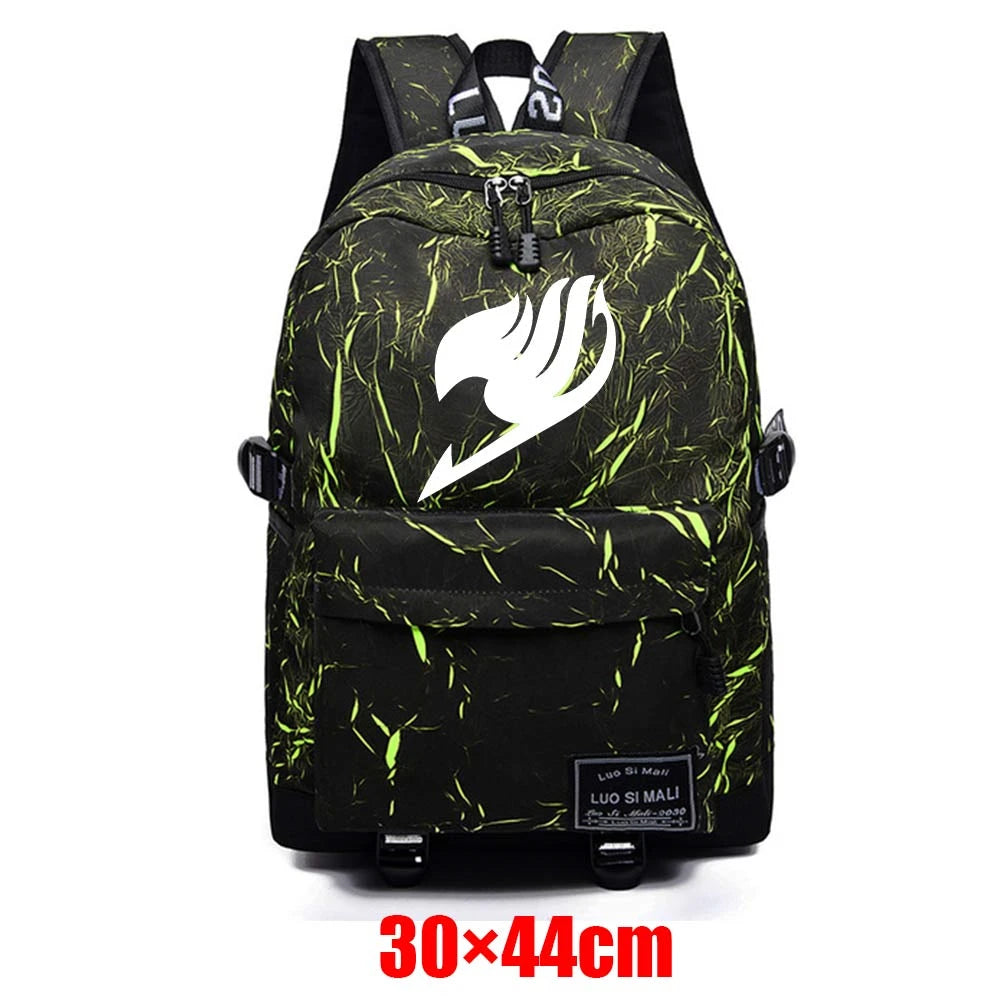 Anime Fairy Tail Teenager Backpack Unisex Schoolbag High Fabric Packsack Mochila