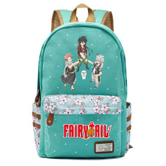 Anime Fairy Tail Zip Print Backpack Student Schoolbag Teenger Packsack