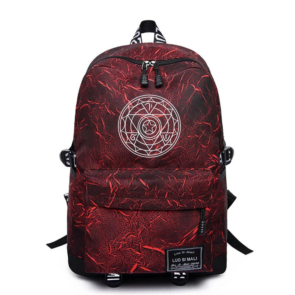 Fullmetal Alchemist Backpack Teen Casual Schoolbag Laptop Bag