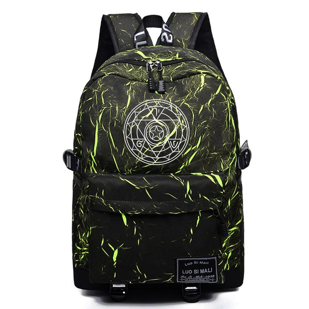 Fullmetal Alchemist Backpack Teen Casual Schoolbag Laptop Bag