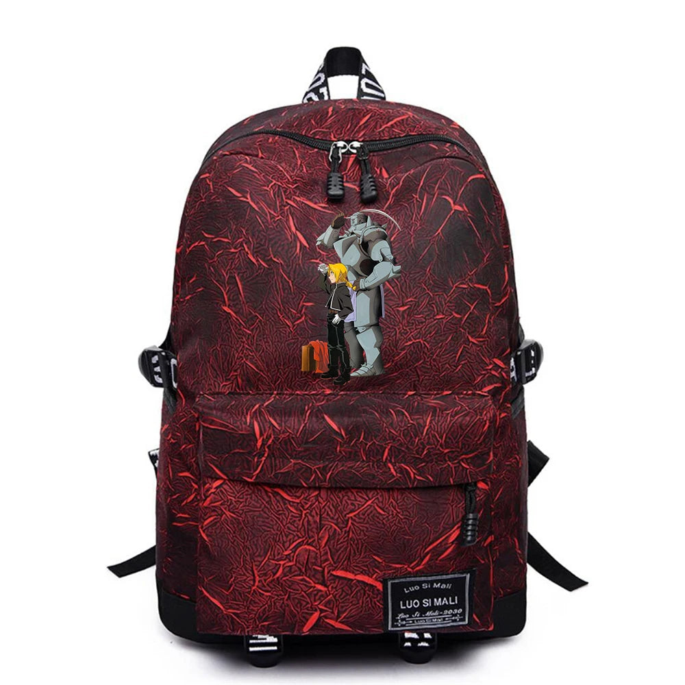 Fullmetal Alchemist Backpack Teen Casual Schoolbag Laptop Bag