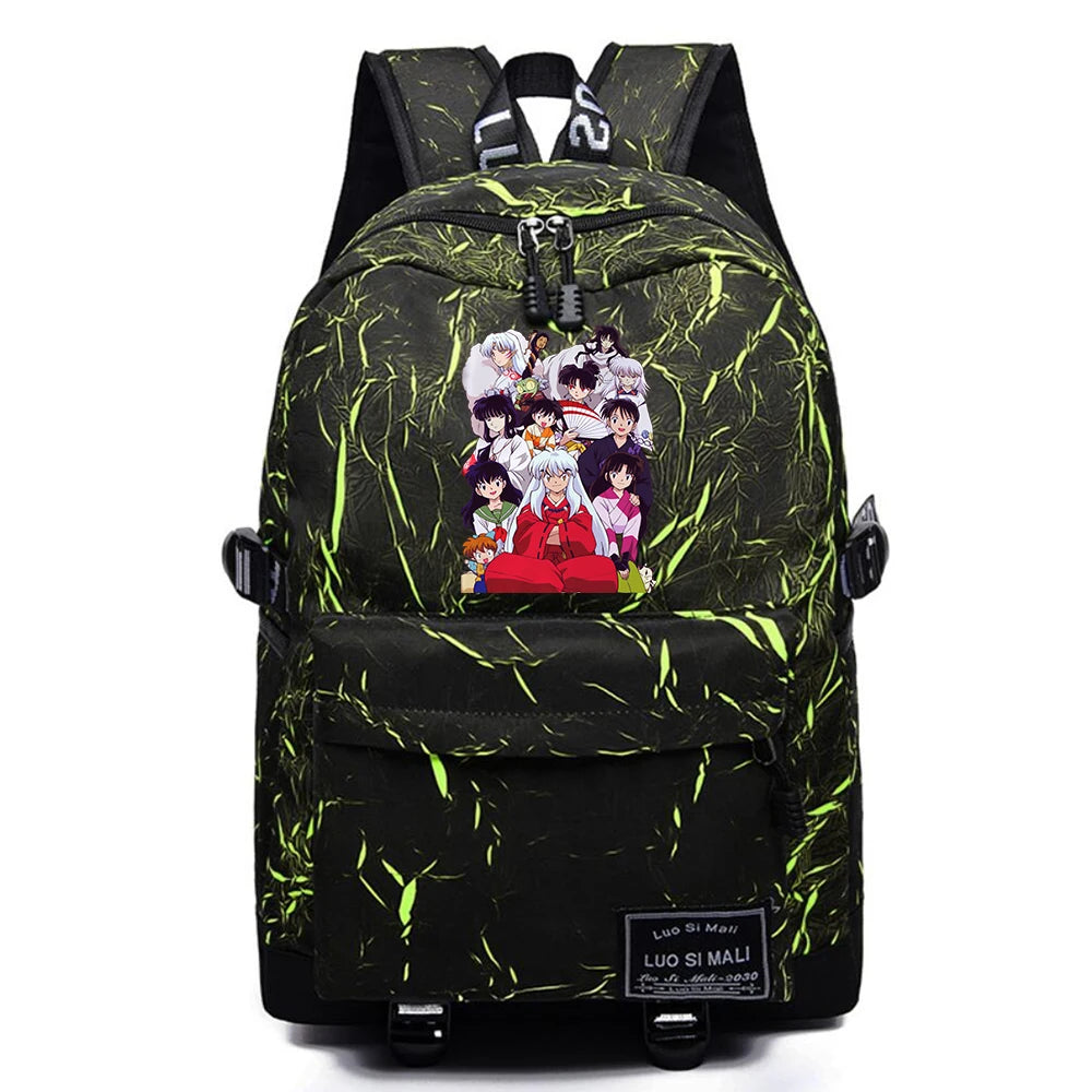Inuyasha Schoolbag High Backpack Casual Teenger Unisex Packsack Mochila