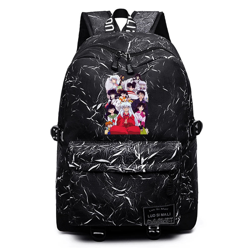 Inuyasha Schoolbag High Backpack Casual Teenger Unisex Packsack Mochila