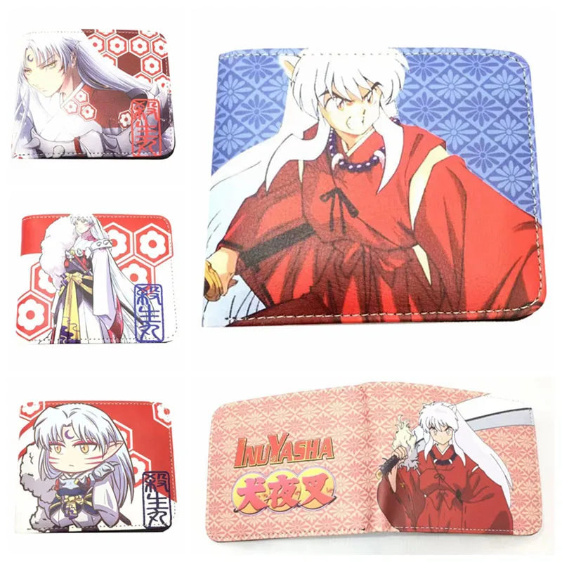 Inuyasha Sesshoumaru Short Wallet Student PU Purse Cosplay Gift
